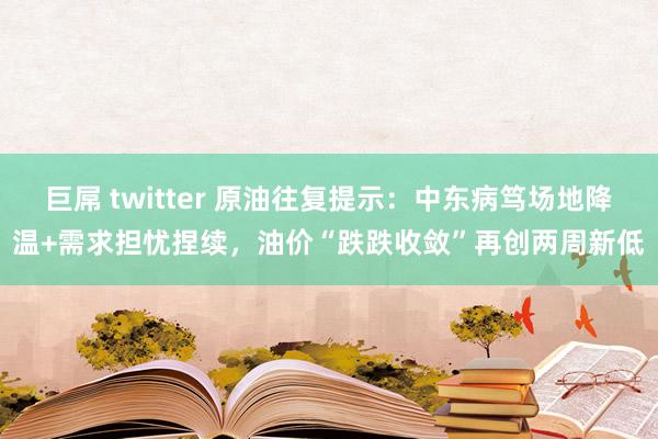 巨屌 twitter 原油往复提示：中东病笃场地降温+需求担忧捏续，油价“跌跌收敛”再创两周新低