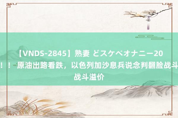 【VNDS-2845】熟妻 どスケベオナニー20連発！！ 原油出路看跌，以色列加沙息兵说念判翻脸战斗溢价